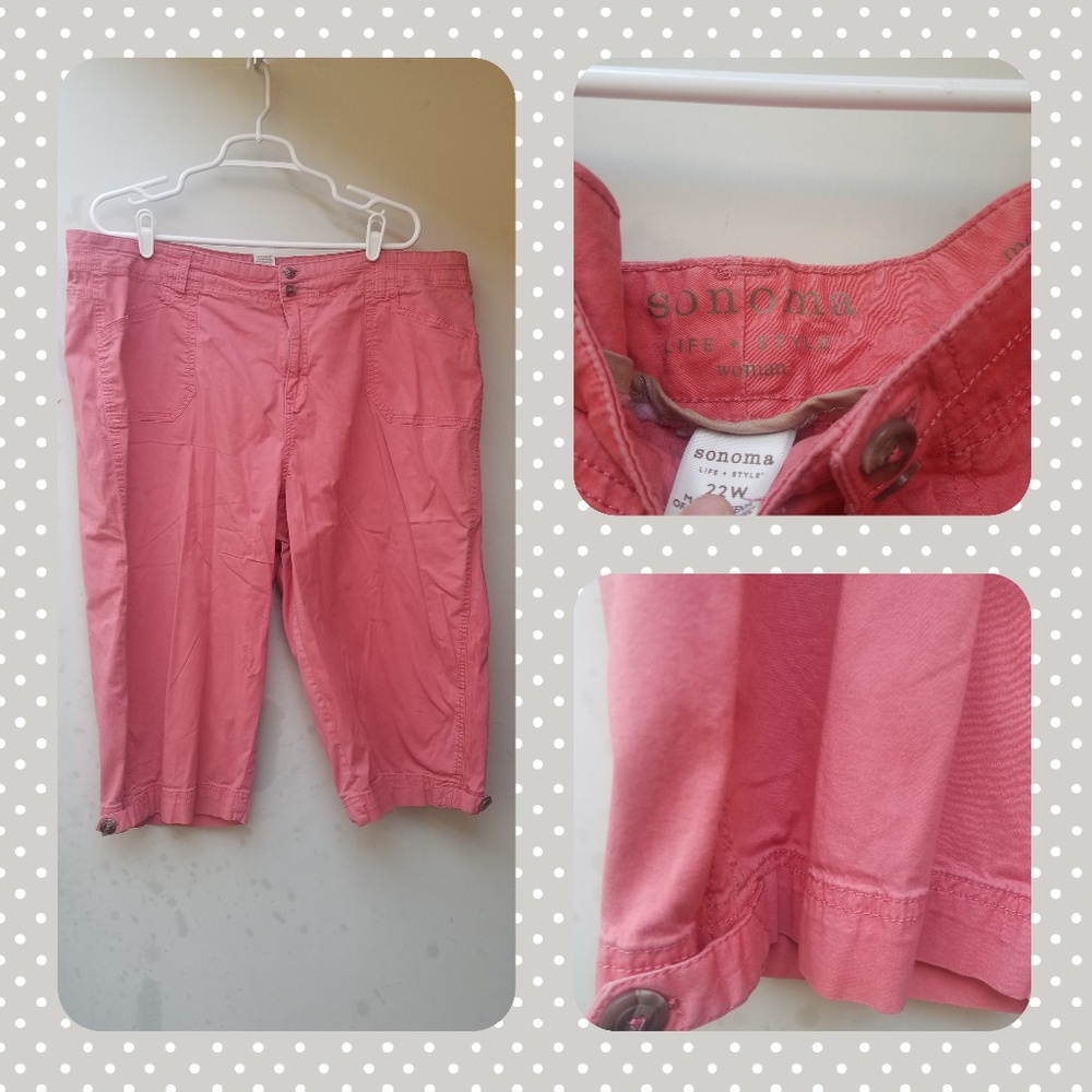 Plus size Sonoma Coral Capris